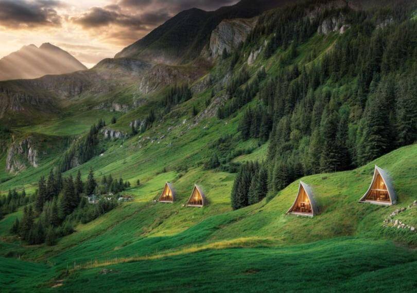 underground houses in the mountains